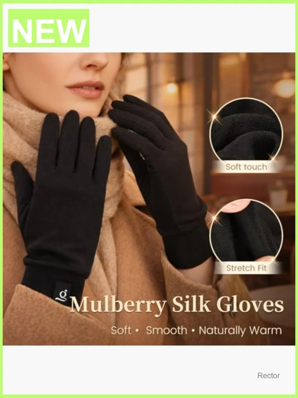 100% Pure Mulberry Silk Glove Liners Touchscreen Thin Winter Gloves